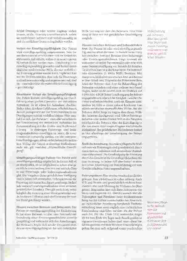 Vorschauseite 3: Patienten im Krankenhaus Wie legal sind Fixierungen?