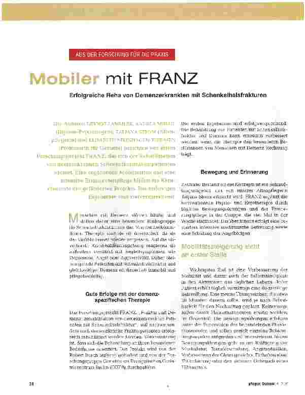 Vorschauseite 1: Mobiler mit FRANZ
