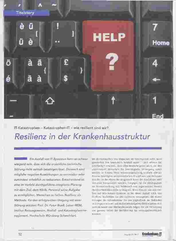 Vorschauseite 1: Resilienz in der Krankenhausstruktur