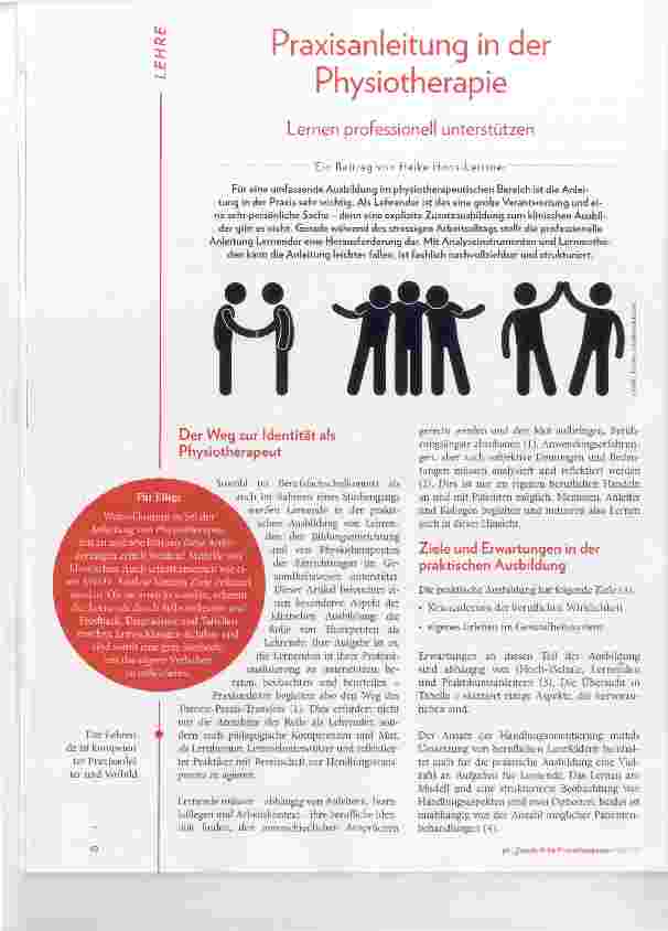 Vorschauseite 1: Praxisanleitung in der Physiotherapie