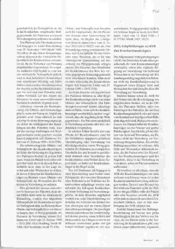 Vorschauseite 2: Obhutspflicht des Krankenhauses Vorsicht, Langfinger!