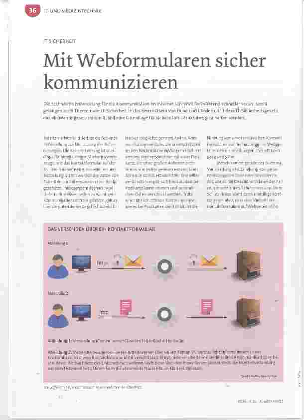 Vorschauseite 1: Mit Webformularen sicher kommunizieren