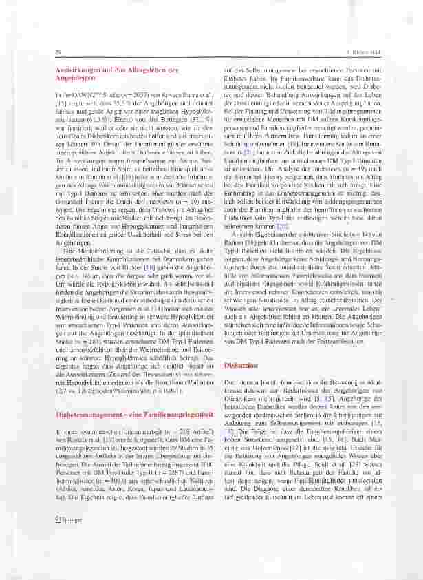 Vorschauseite 6: Diabetes mellitus TVp-I: Bedürfnisse und Auswirkungen auf das Alltagsleben aus Sicht der Angehörigen