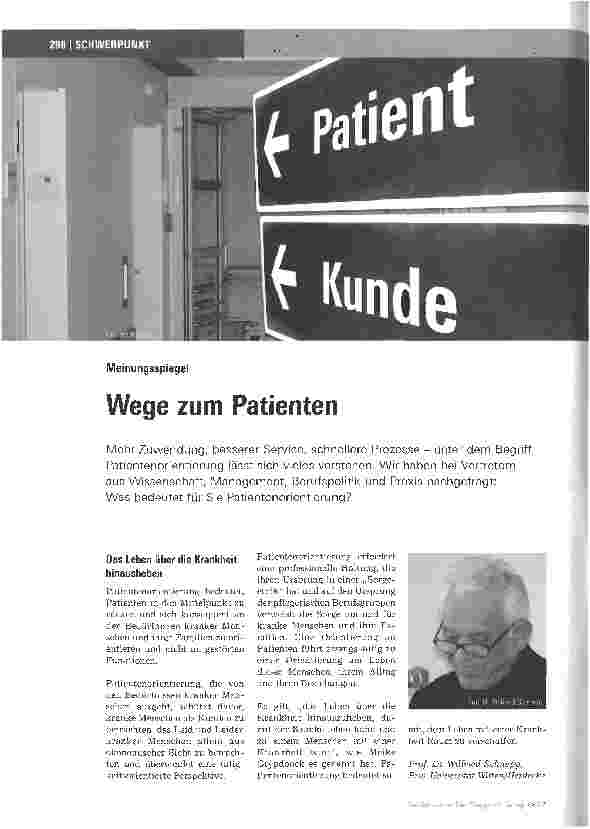 Vorschauseite 1: Wege zum Patienten