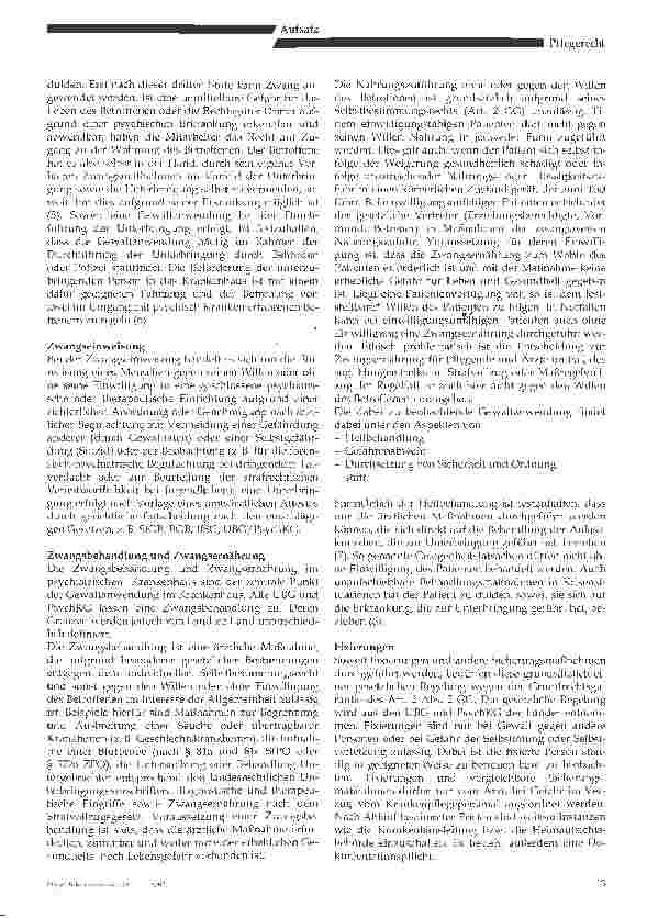 Vorschauseite 2: Gewalt in der Pflege -betreuungsund unterbringungsrechtliche Beurteilung