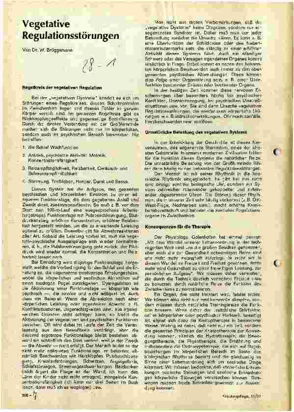 Vorschauseite 1: Vegetative Regulationsstörungen