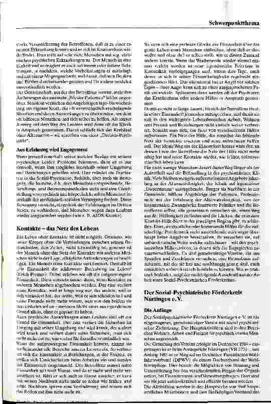 Vorschauseite 2: Der psychiatrische Hilfsverein