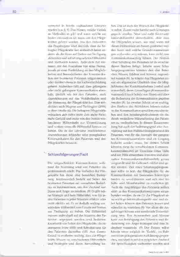 Vorschauseite 3: Die Kommunikation von und mit erwachsenen beatmeten Intensivpatienten