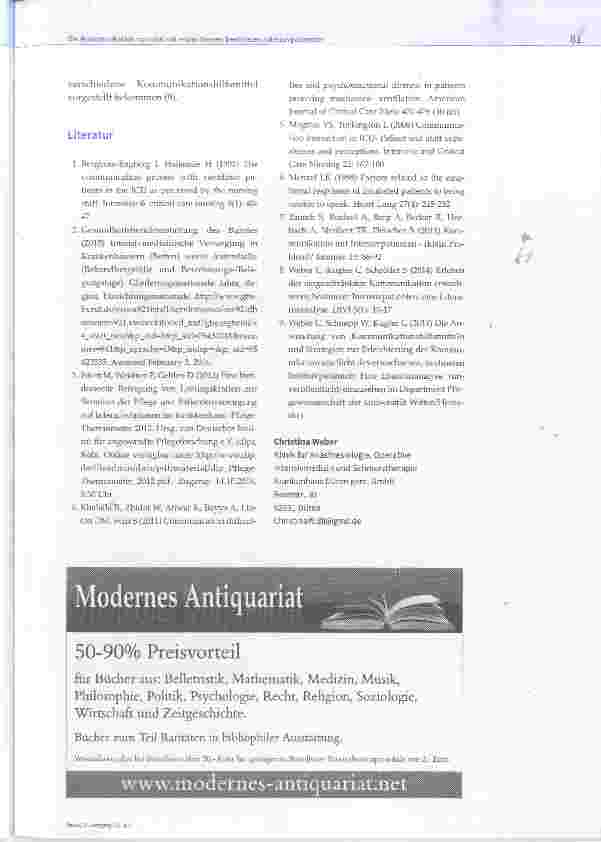 Vorschauseite 4: Die Kommunikation von und mit erwachsenen beatmeten Intensivpatienten