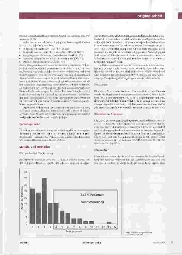 Vorschauseite 3: Systematisches Erfassen der Betreuungsbedürftigkeit Krebskranker mittels Hornheider Fragebogen