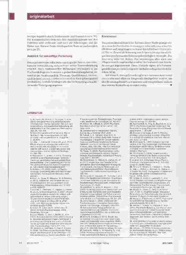 Vorschauseite 6: Systematisches Erfassen der Betreuungsbedürftigkeit Krebskranker mittels Hornheider Fragebogen
