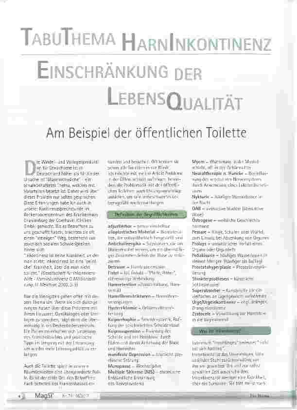 Vorschauseite 1: EINSCHRÄNKUNG DER LEBENSQUALITÄT