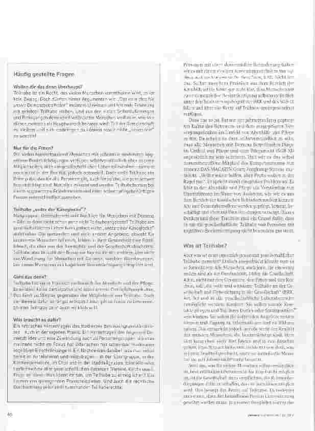 Vorschauseite 2: Teilhabe ist kein Geschenk, sondern ein Recht!