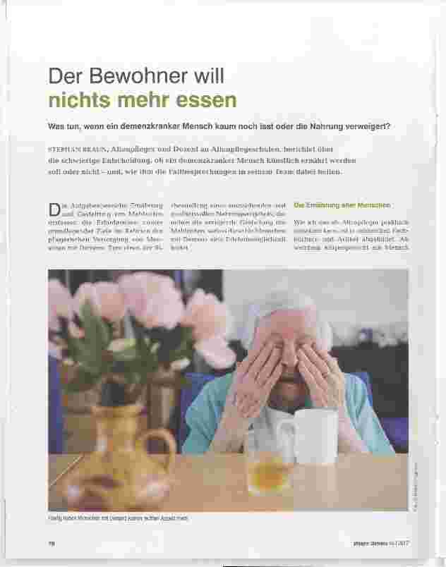 Vorschauseite 1: Der Bewohner will nichts mehr essen