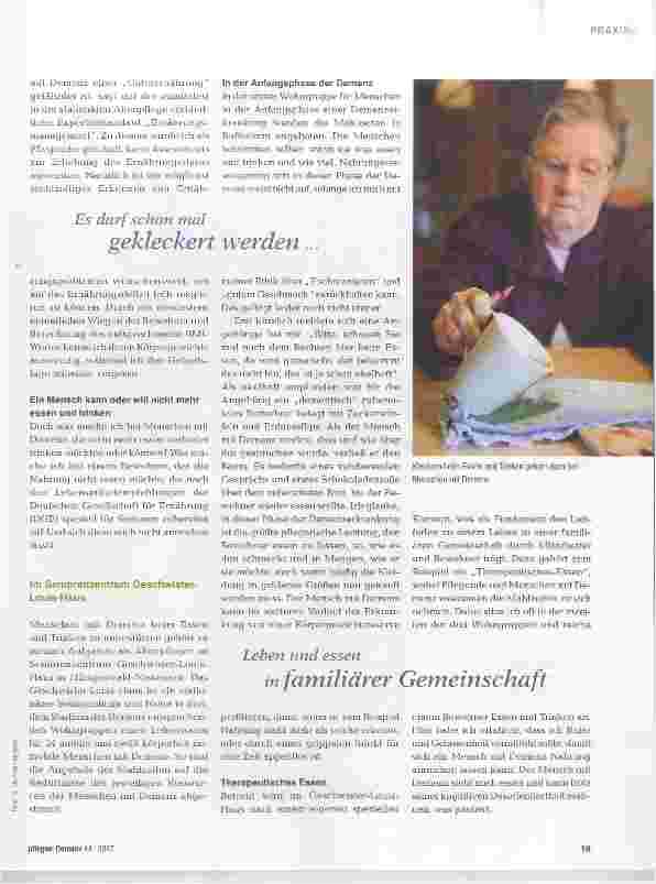 Vorschauseite 2: Der Bewohner will nichts mehr essen