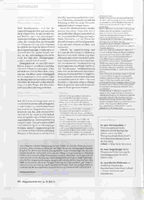 Vorschauseite 3: Das „Lübecker Modell Bewegungswelten