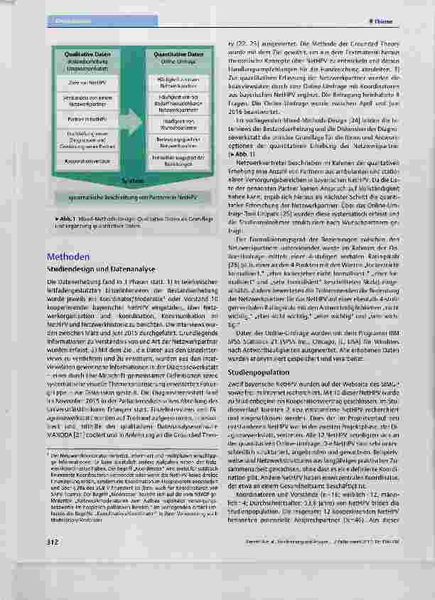 Vorschauseite 3: Beschreibung und Analyse der Partner in Netzwerken der Hospizund Palliativversorgung in Bayern an der Schnittstelle ambulantstationär: Eine Mixed-Methods-Studie