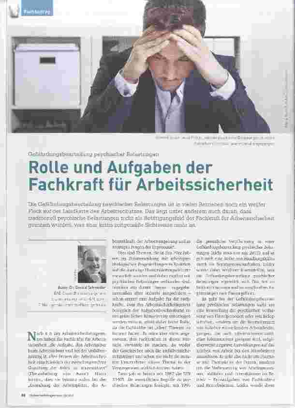 Vorschauseite 1: Rolle und Aufgaben der Fachkraft für Arbeitssicherheit