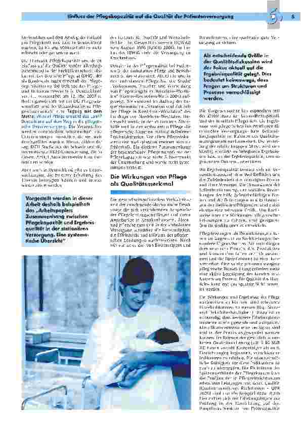 Vorschauseite 2: Einfluss der Pflegekapazität auf die Qualität der Patientenversorgung. Thema auch in Deutschland?