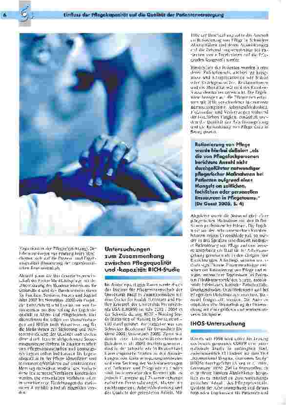 Vorschauseite 3: Einfluss der Pflegekapazität auf die Qualität der Patientenversorgung. Thema auch in Deutschland?