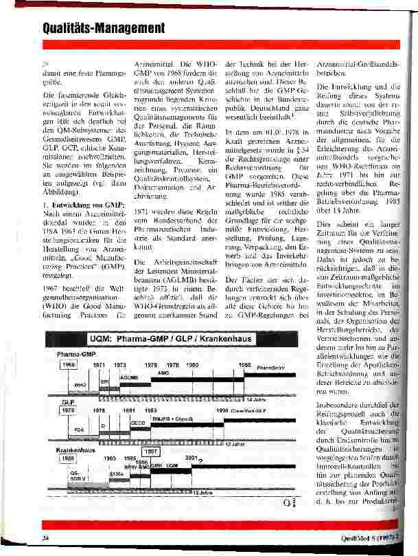 Vorschauseite 2: Reife Qualitätsmanagement-Systeme und ihre Entwicklung Extrapolation und Perspektiven für das Krankenhaus