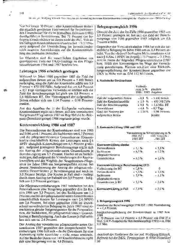 Vorschauseite 4: Erste Analyse der Anwendung des neuen KHG-rechts, Ergebnisse einer Umfrage