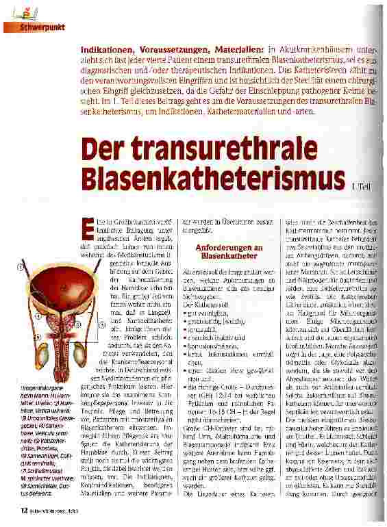Vorschauseite 1: Der transurethrale Blasenkatheterismus 1. Teil