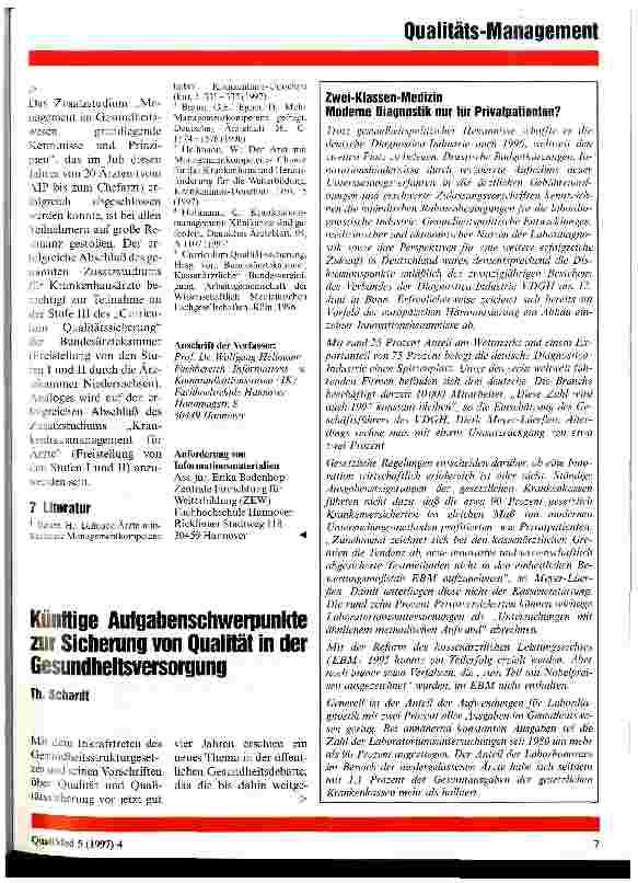 Vorschauseite 5: Das Studienmodell Hannover - ein innovatives Konzept zur Vermittlung von Managementkompetenz für Ärzte