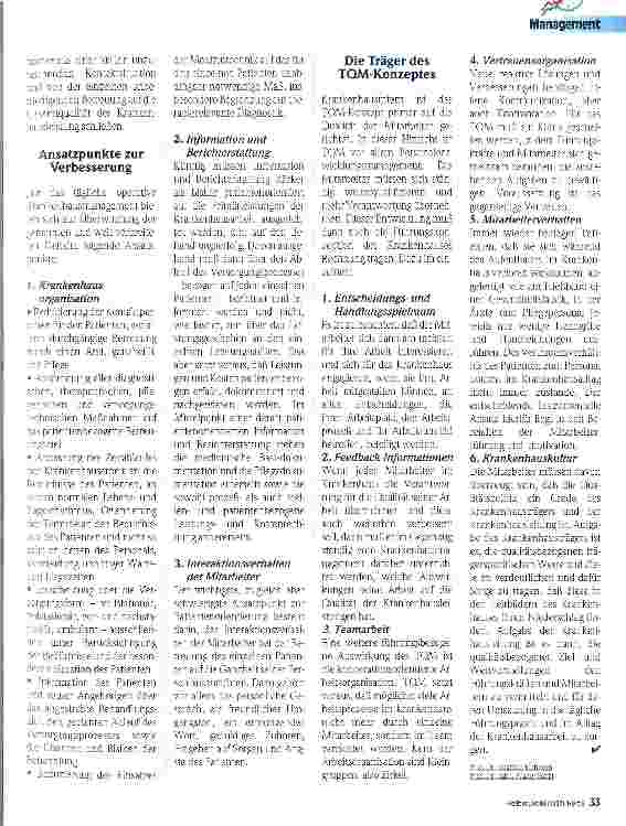 Vorschauseite 2: Kunden, Kosten, Qualität Eine Analyse 2. Teil