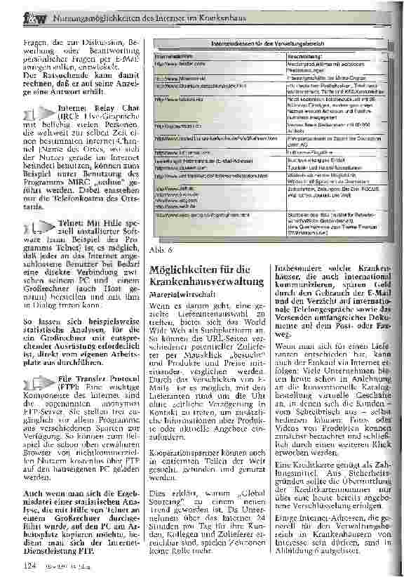 Vorschauseite 4: Nutzungsmöglichkeiten des Internet im Krankenhaus
