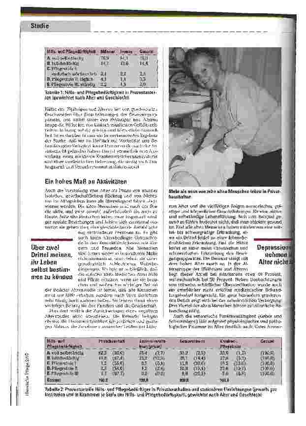 Vorschauseite 3: Gegen Vorurteile und Klischees Die Berliner Alterstudie - neue Erkenntnisse über die Zielgruppe alte Menschen