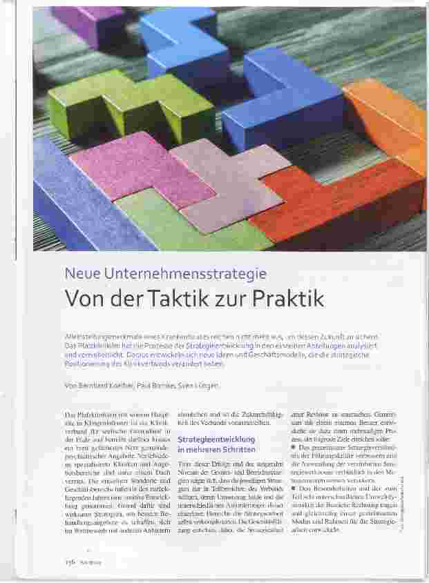Vorschauseite 1: Neue Unternehmensstrategie Von derTaktik zur Praktik