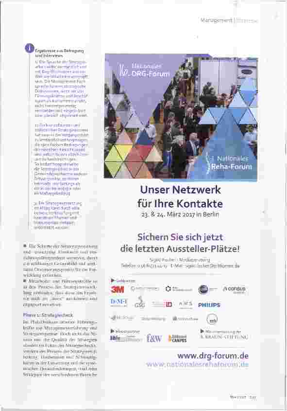 Vorschauseite 2: Neue Unternehmensstrategie Von derTaktik zur Praktik
