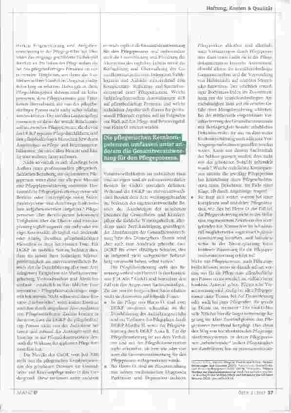 Vorschauseite 2: Auswirkungen der GuKG-Novelle 2016 auf die Pflegeorganisation im extramuralen Setting