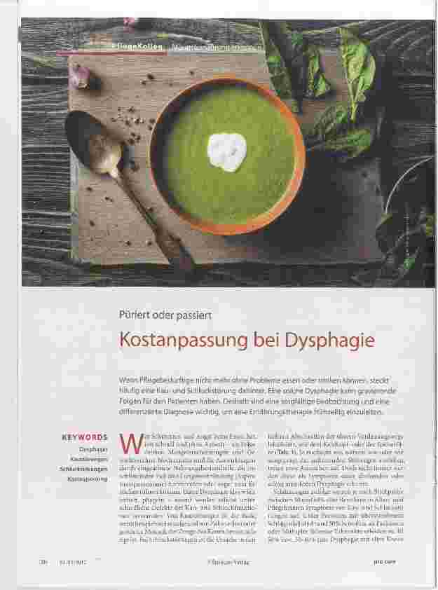 Vorschauseite 1: Püriert oder passiert Kostanpassung bei Dysphagie
