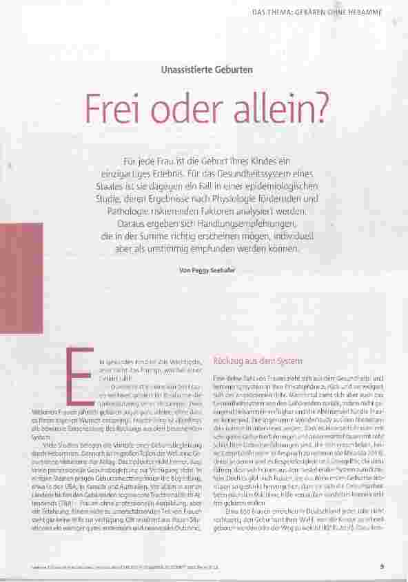 Vorschauseite 2: Frei oder allein?