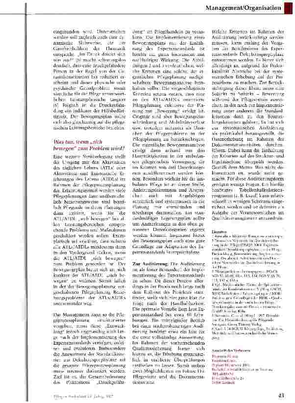 Vorschauseite 4: Den Expertenstandard eingeführt - und dann?