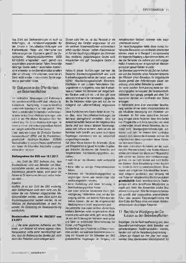 Vorschauseite 6: Heimbeatmungsgeräte in Gesundheitseinrichtungen