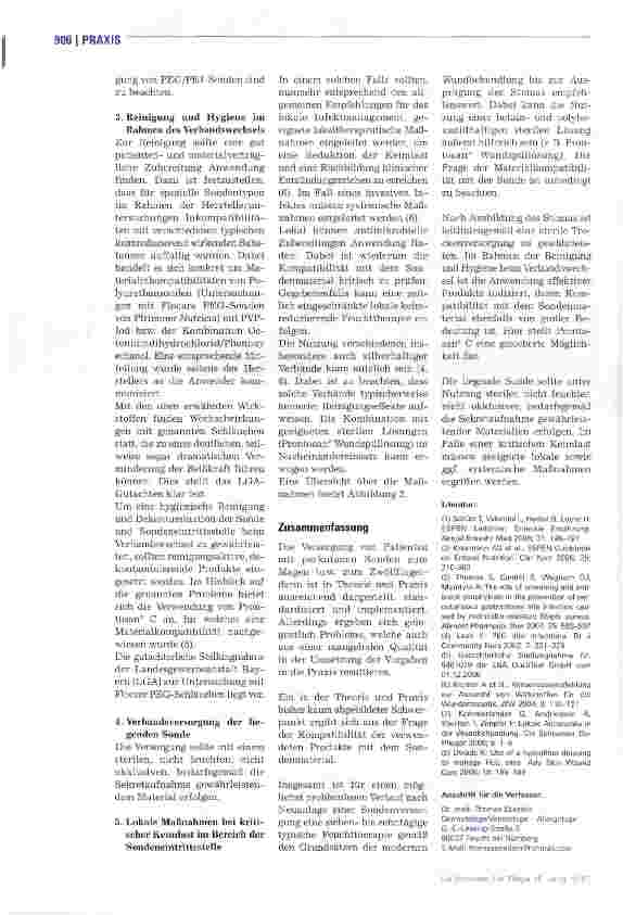 Vorschauseite 4: Versorgung und Pflege der Eintrittsstellen von PEG/PEJ-Sonden