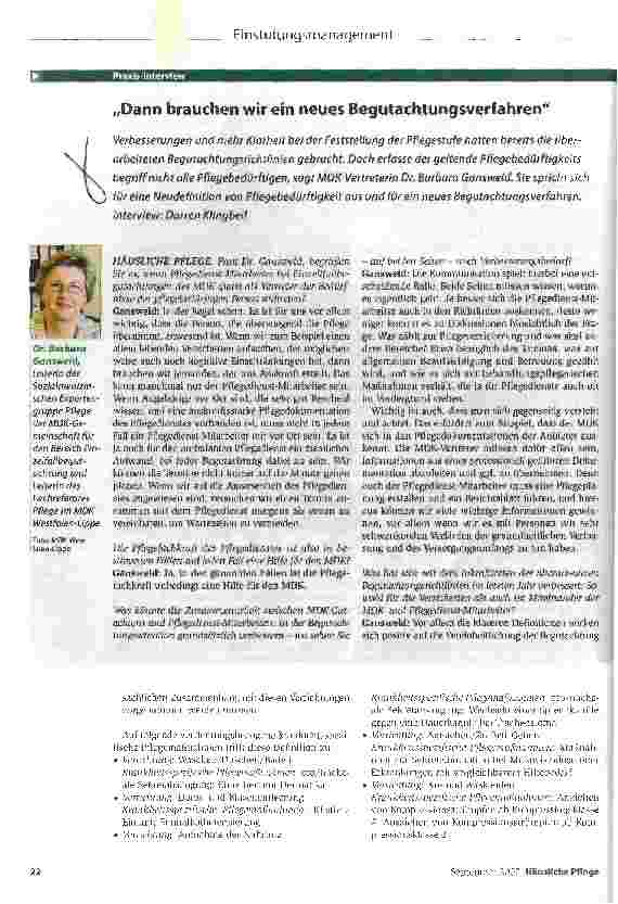 Vorschauseite 3: Keine Angst vorm MDK
