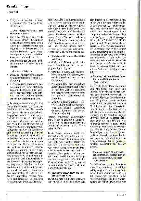 Vorschauseite 2: Qualitätsorientierte Pflege Pflegestandards in der ambulanten Pflege