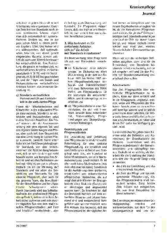 Vorschauseite 3: Qualitätsorientierte Pflege Pflegestandards in der ambulanten Pflege