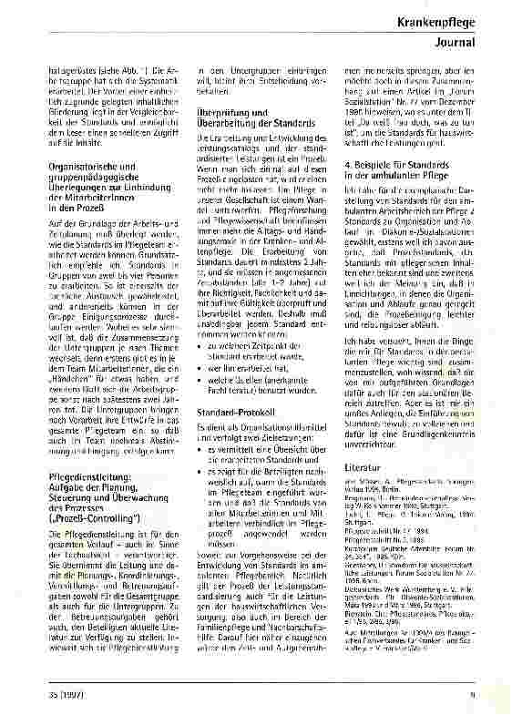 Vorschauseite 5: Qualitätsorientierte Pflege Pflegestandards in der ambulanten Pflege