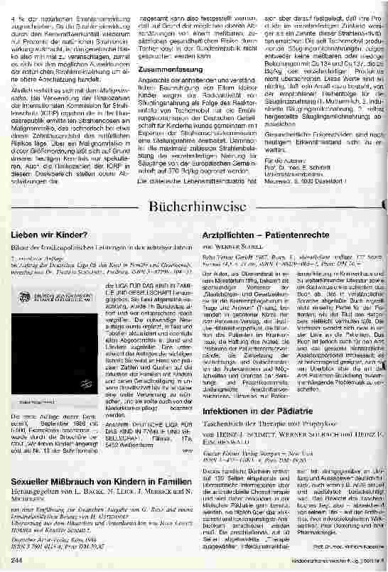 Vorschauseite 3: Die Folgen des Reaktorunfalls von Tschernobyl für die Ernährung von Säuglingen