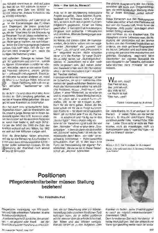 Vorschauseite 1: Positionen Pflegedienstmitarbeiter müssen Stellung beziehen