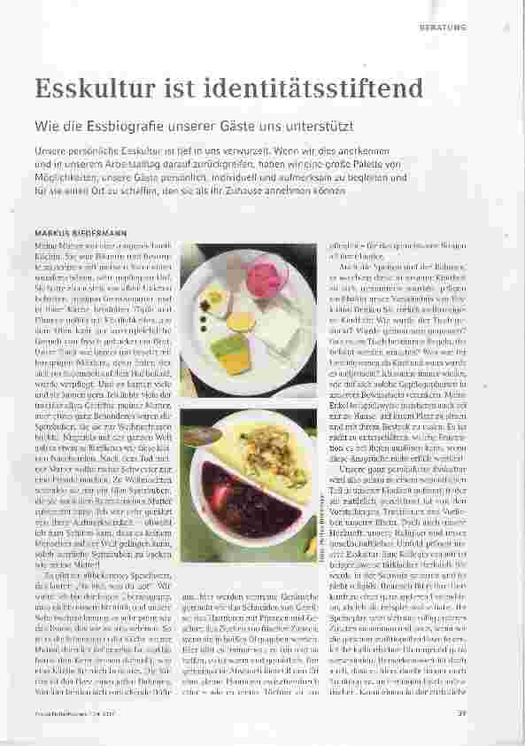 Vorschauseite 1: Esskultur ist identitätsstiftend