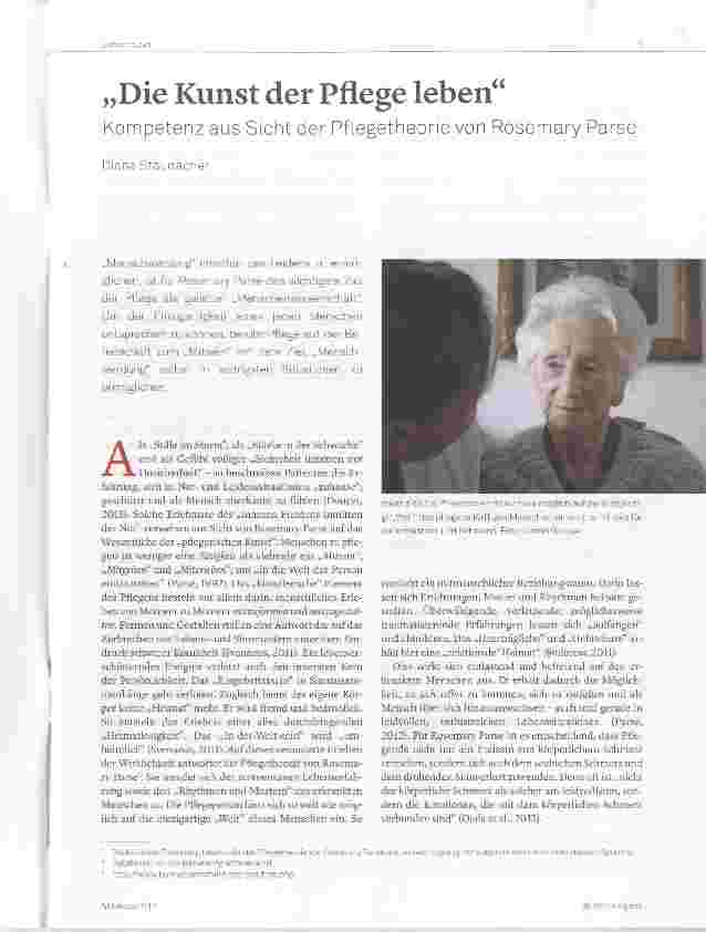 Vorschauseite 1: „Die Kunst der Pflege leben“