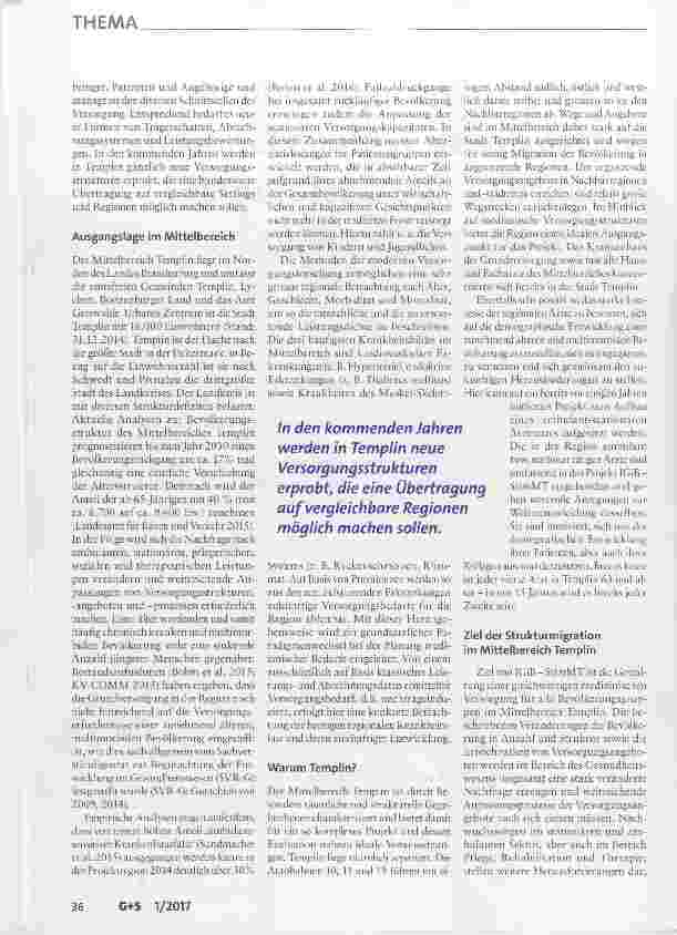 Vorschauseite 2: IGiB - Strukturmigmtion im Mittelbereich Tempi in (Stim MT): zukunftsfähige Gestaltung regionaler Versorgung