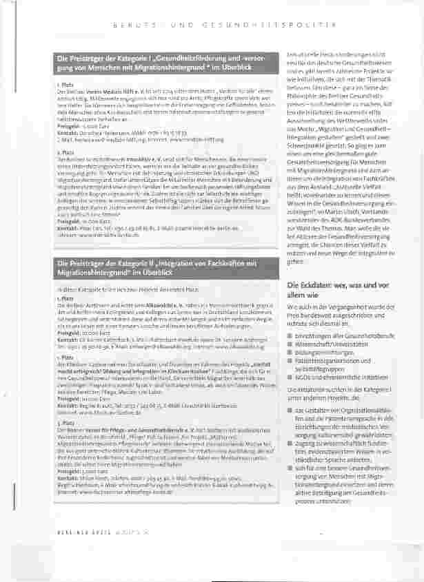 Vorschauseite 2: Mehr Wissen, mehr Teilhabe, mehr Gesundheit