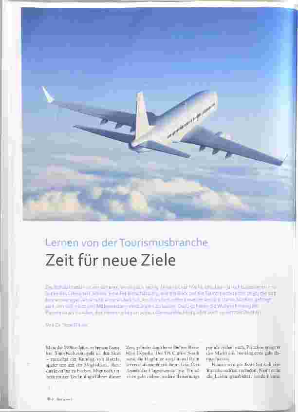 Vorschauseite 1: Lernen von der Tourismusbranche Zeit für neue Ziele